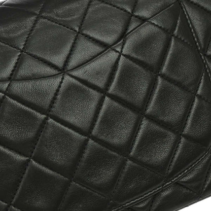 Chanel 1996-1997 Black Lambskin Small Classic Double Flap Shoulder Bag