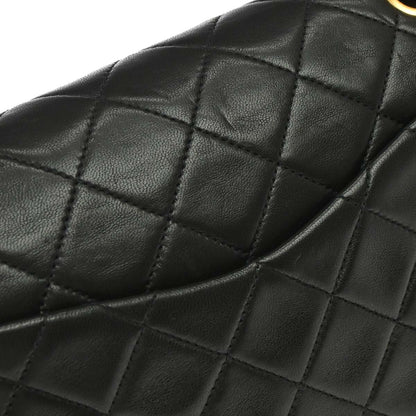 Chanel 1996-1997 Black Lambskin Small Classic Double Flap Shoulder Bag