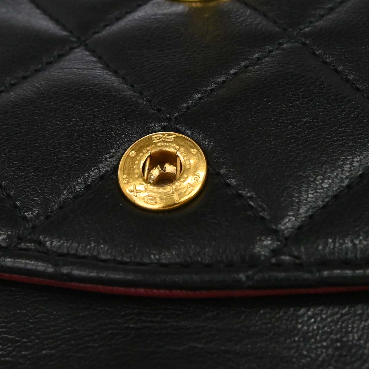Chanel 1996-1997 Black Lambskin Small Classic Double Flap Shoulder Bag