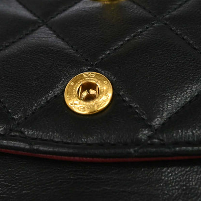 Chanel 1996-1997 Black Lambskin Small Classic Double Flap Shoulder Bag