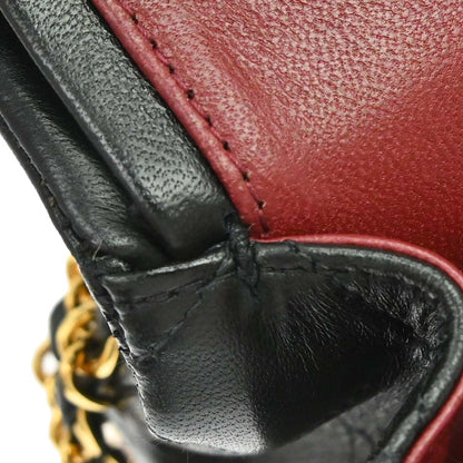 Chanel 1996-1997 Black Lambskin Small Classic Double Flap Shoulder Bag