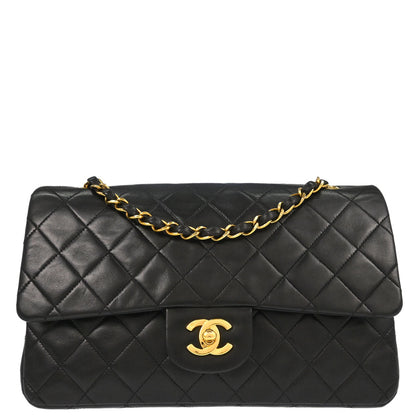 Chanel Black Lambskin Medium Classic Double Flap Shoulder Bag