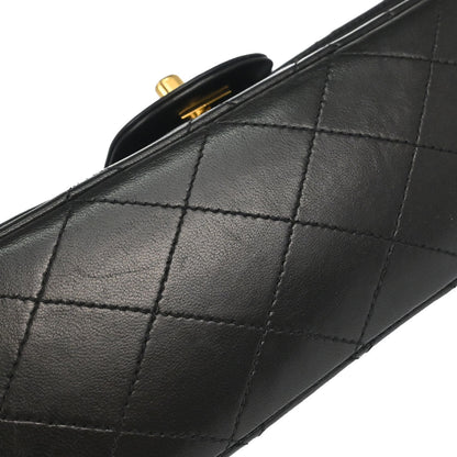 Chanel Black Lambskin Medium Classic Double Flap Shoulder Bag