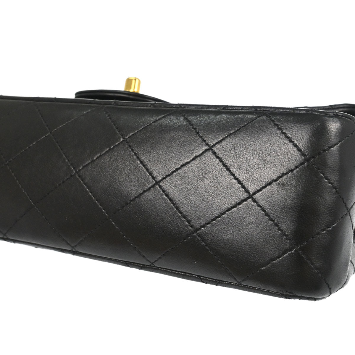 Chanel Black Lambskin Medium Classic Double Flap Shoulder Bag