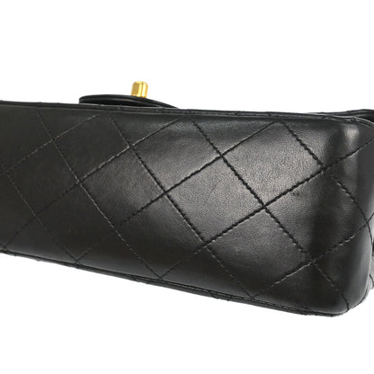 Chanel Black Lambskin Medium Classic Double Flap Shoulder Bag
