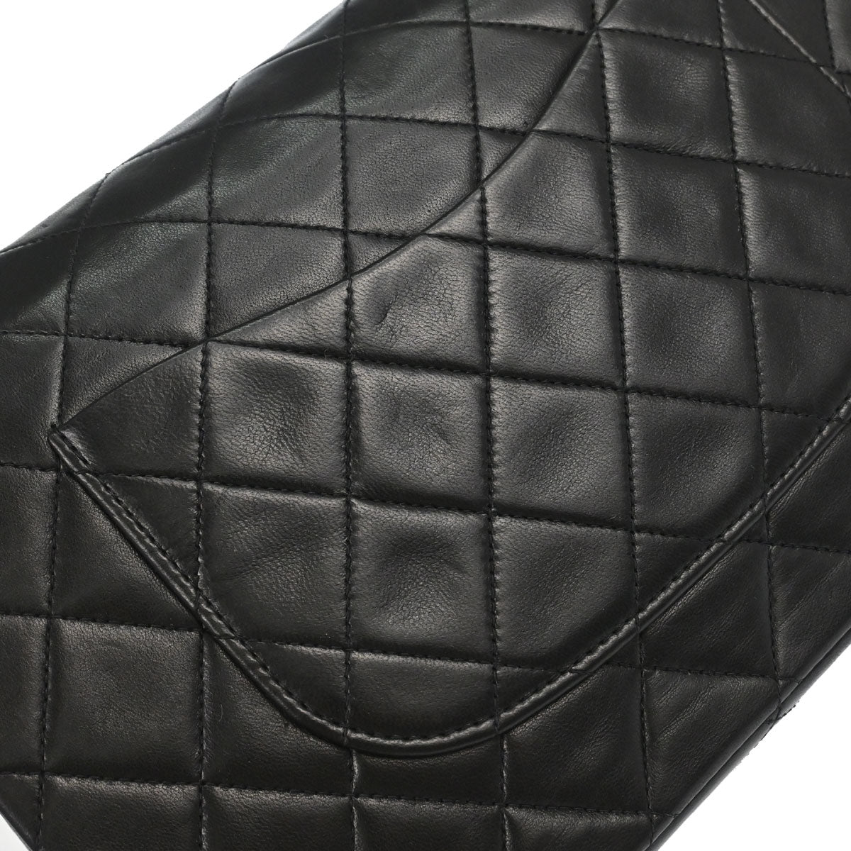 Chanel Black Lambskin Medium Classic Double Flap Shoulder Bag