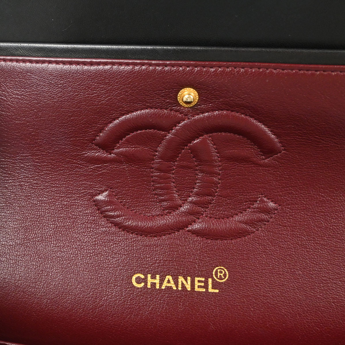 Chanel Black Lambskin Medium Classic Double Flap Shoulder Bag
