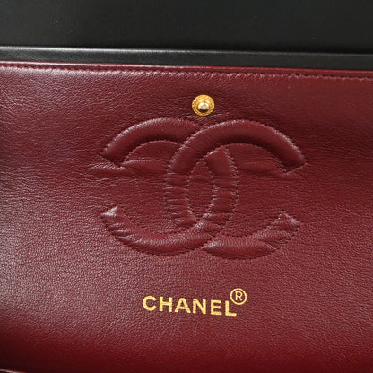 Chanel Black Lambskin Medium Classic Double Flap Shoulder Bag