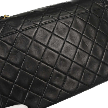 Chanel 1989-1991 Black Lambskin Shoulder Bag