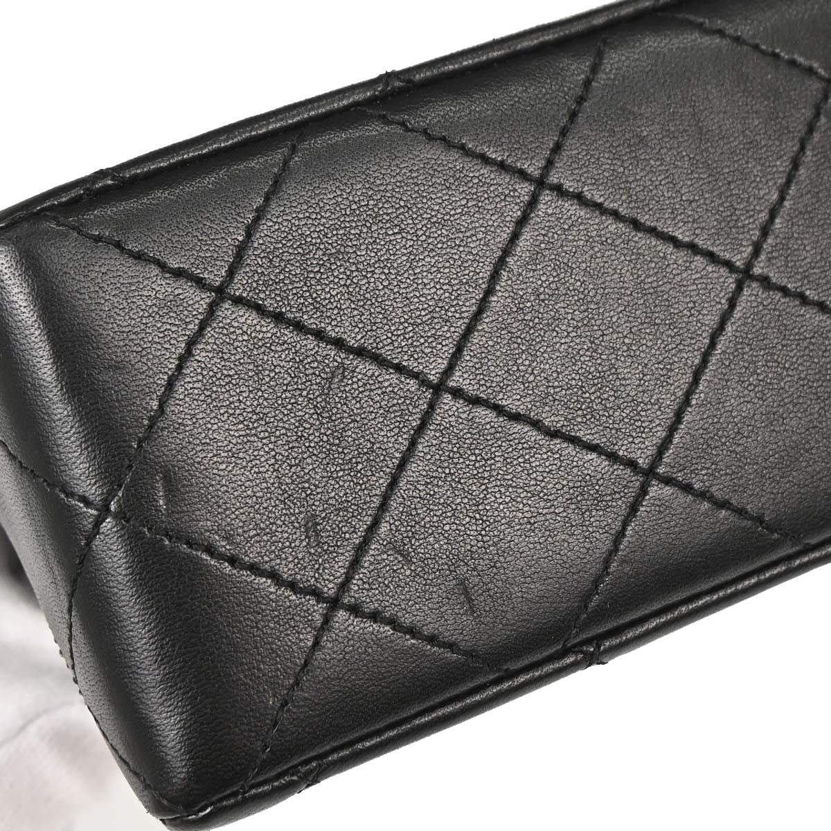 Chanel 1989-1991 Black Lambskin Shoulder Bag
