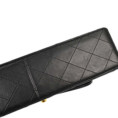 Chanel 1989-1991 Black Lambskin Shoulder Bag