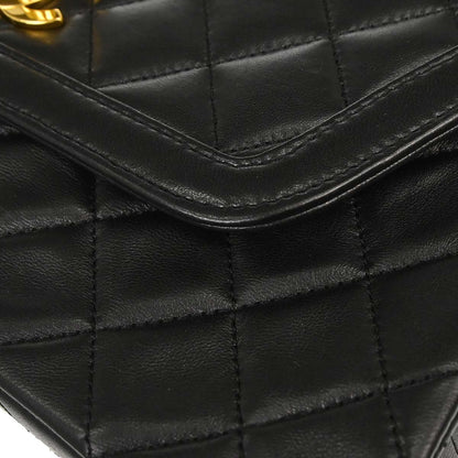 Chanel 1989-1991 Black Lambskin Shoulder Bag