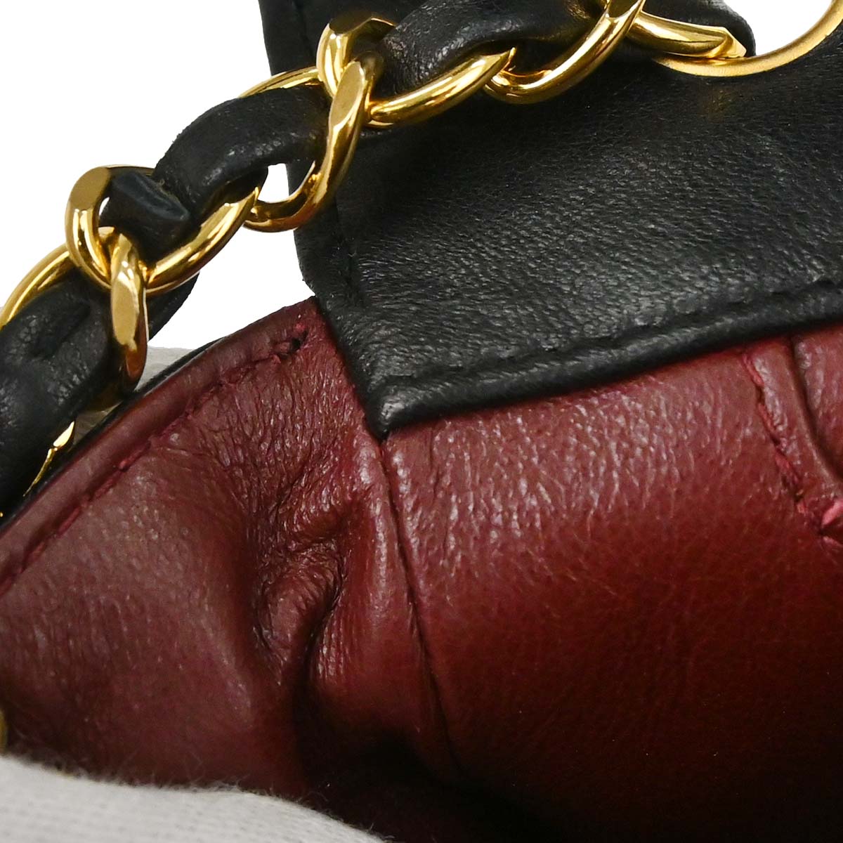 Chanel 1989-1991 Black Lambskin Shoulder Bag