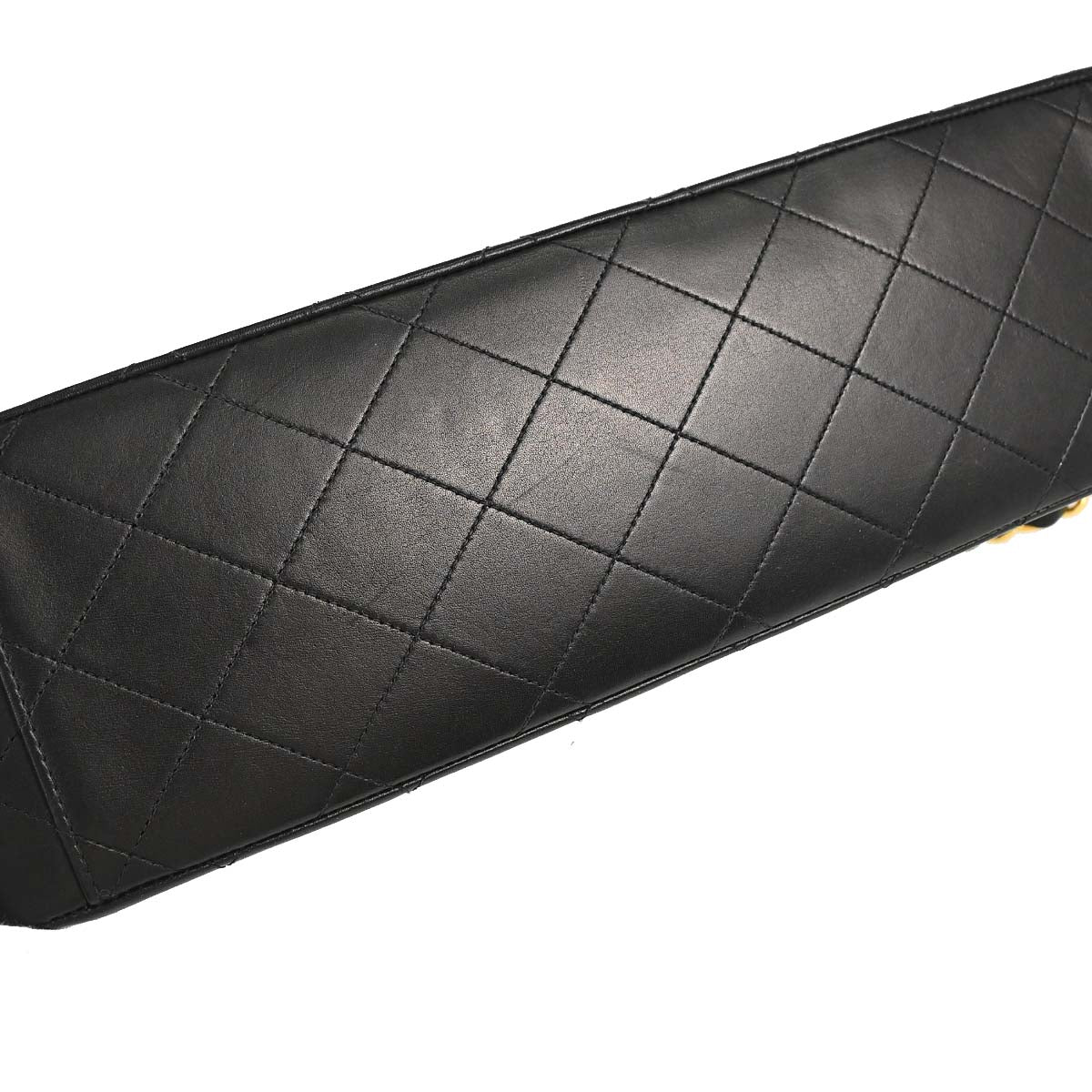 Chanel 1994-1996 Black Lambskin Maxi Classic Flap Shoulder Bag