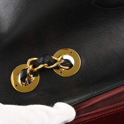 Chanel 1994-1996 Black Lambskin Maxi Classic Flap Shoulder Bag