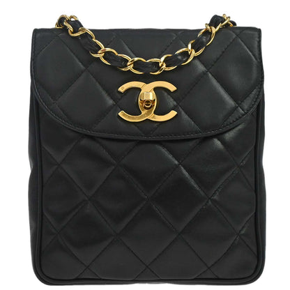Chanel 1994-1996 Black Lambskin Shoulder Bag