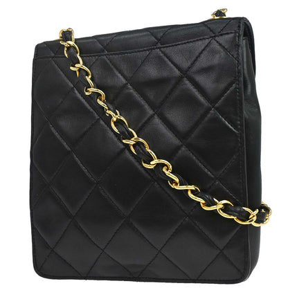 Chanel 1994-1996 Black Lambskin Shoulder Bag