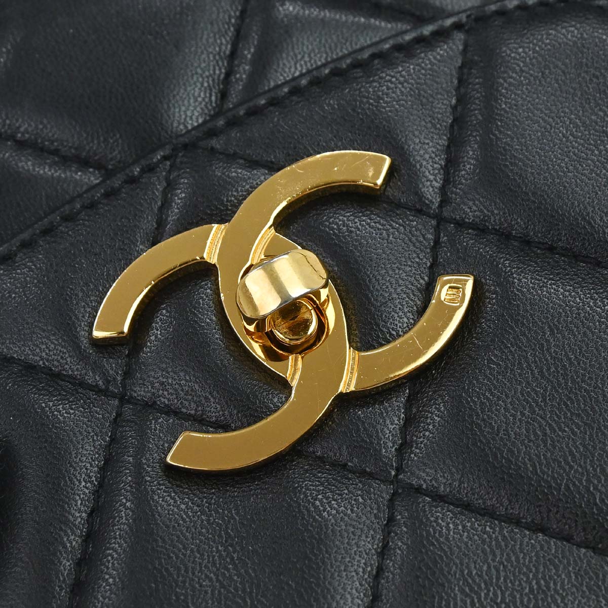 Chanel 1994-1996 Black Lambskin Shoulder Bag