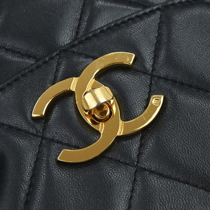 Chanel 1994-1996 Black Lambskin Shoulder Bag