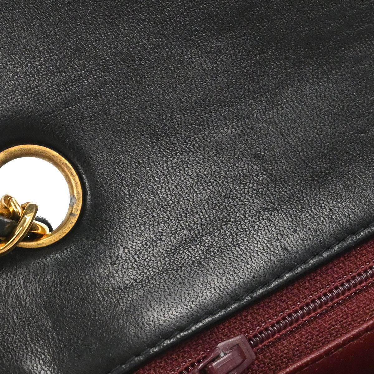 Chanel 1991-1994 Black Lambskin Classic Square Flap Shoulder Bag 20