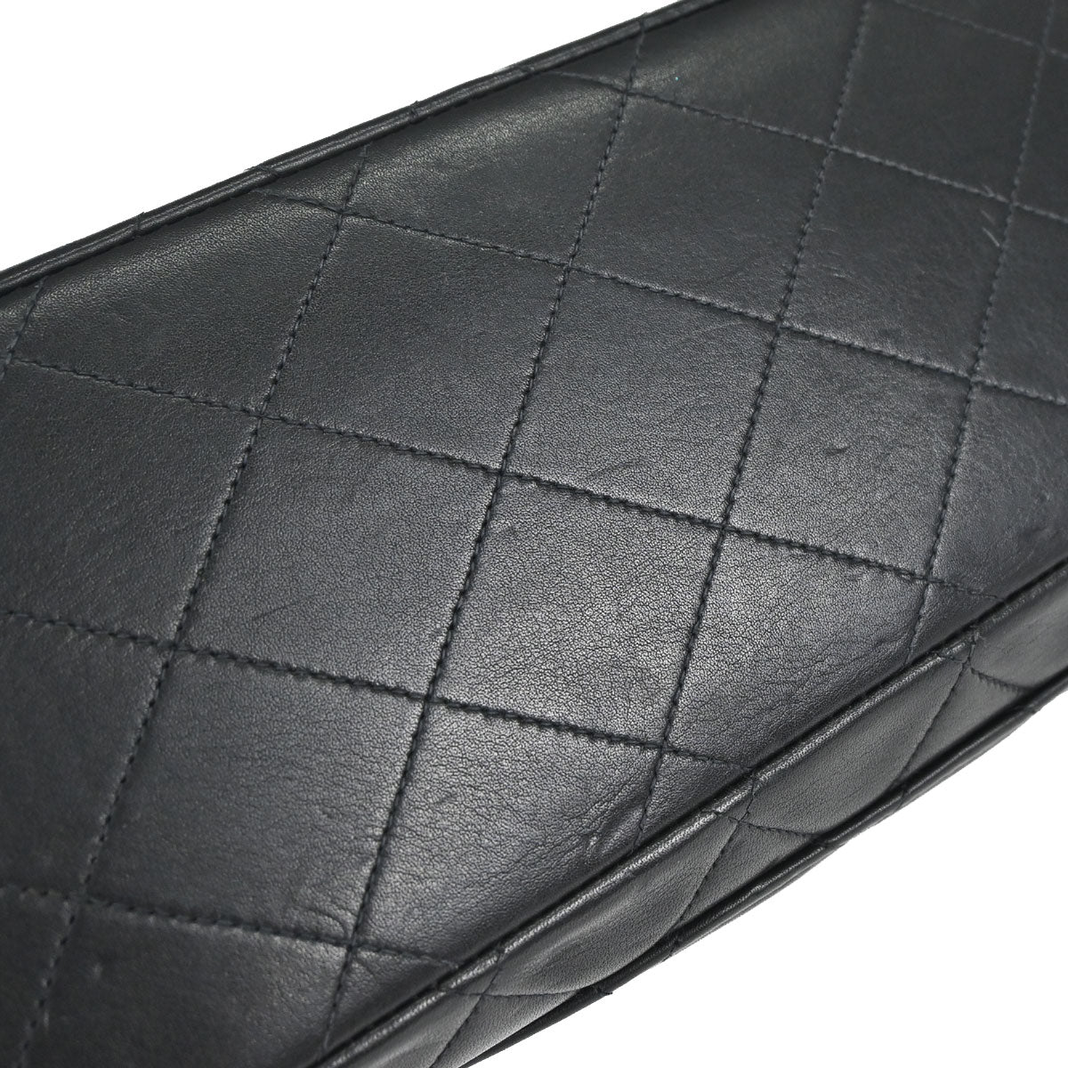 Chanel 1994-1996 Black Lambskin Maxi Classic Flap Shoulder Bag