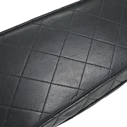 Chanel 1994-1996 Black Lambskin Maxi Classic Flap Shoulder Bag