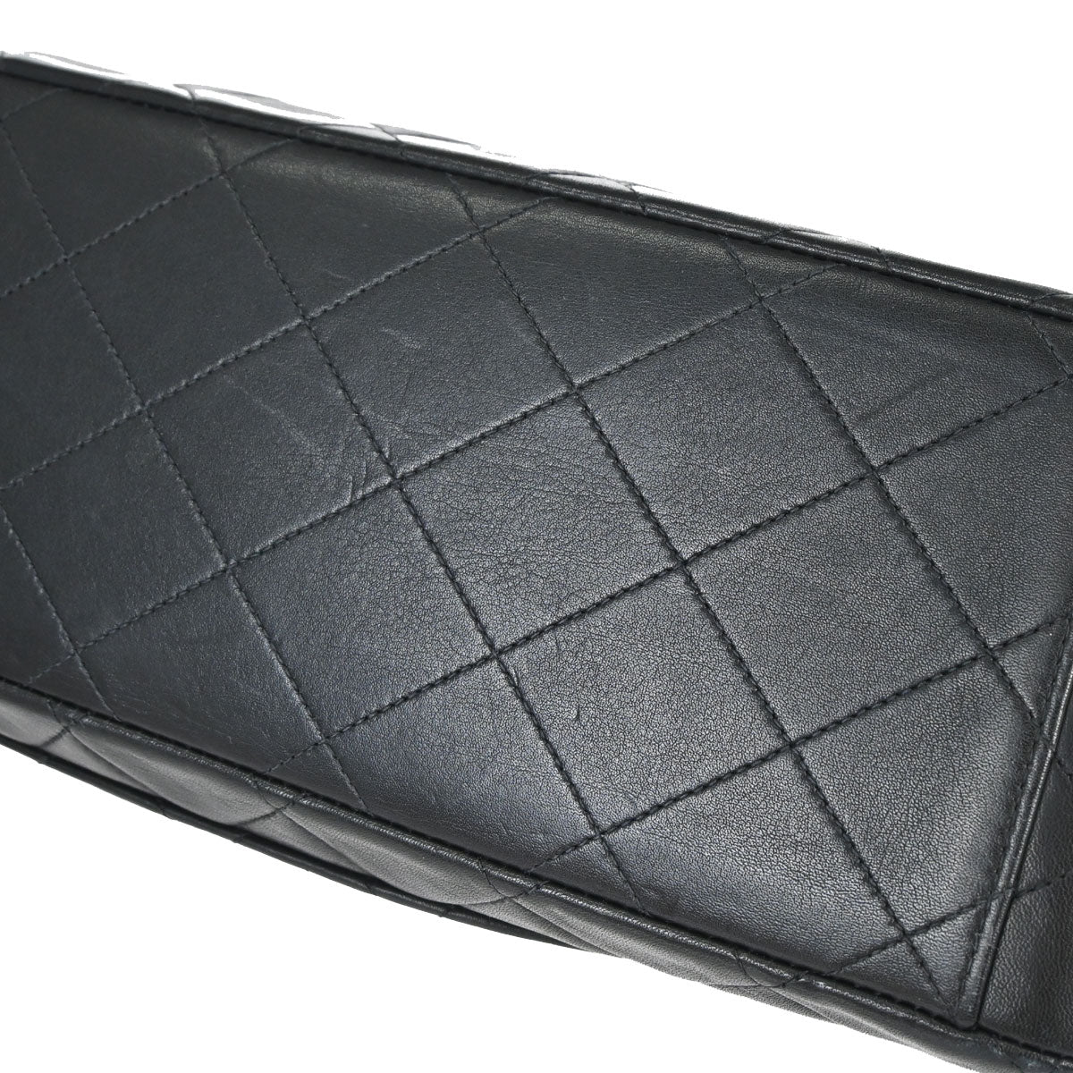 Chanel 1994-1996 Black Lambskin Maxi Classic Flap Shoulder Bag