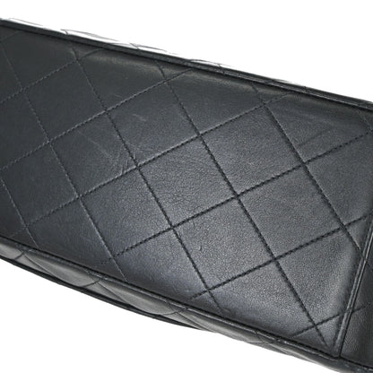 Chanel 1994-1996 Black Lambskin Maxi Classic Flap Shoulder Bag