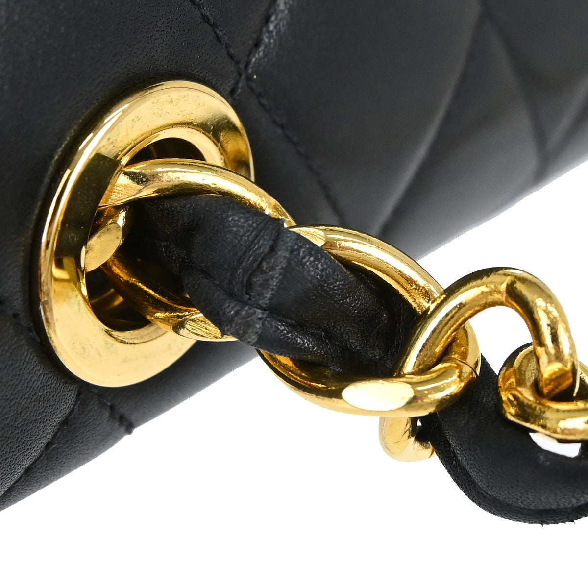 Chanel 1994-1996 Black Lambskin Maxi Classic Flap Shoulder Bag