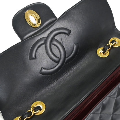 Chanel 1994-1996 Black Lambskin Maxi Classic Flap Shoulder Bag