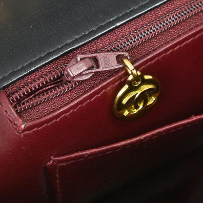 Chanel 1994-1996 Black Lambskin Maxi Classic Flap Shoulder Bag
