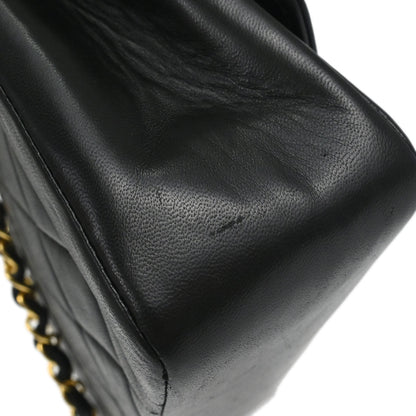 Chanel 1991-1994 Black Lambskin Small Diana Shoulder Bag