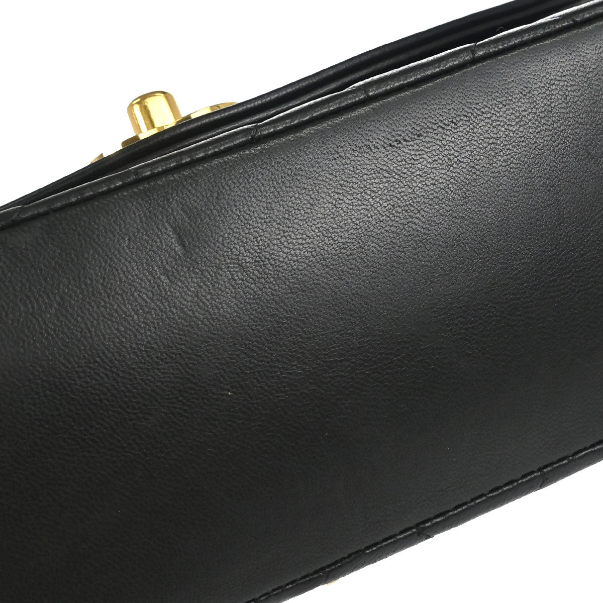 Chanel 1991-1994 Black Lambskin Small Diana Shoulder Bag