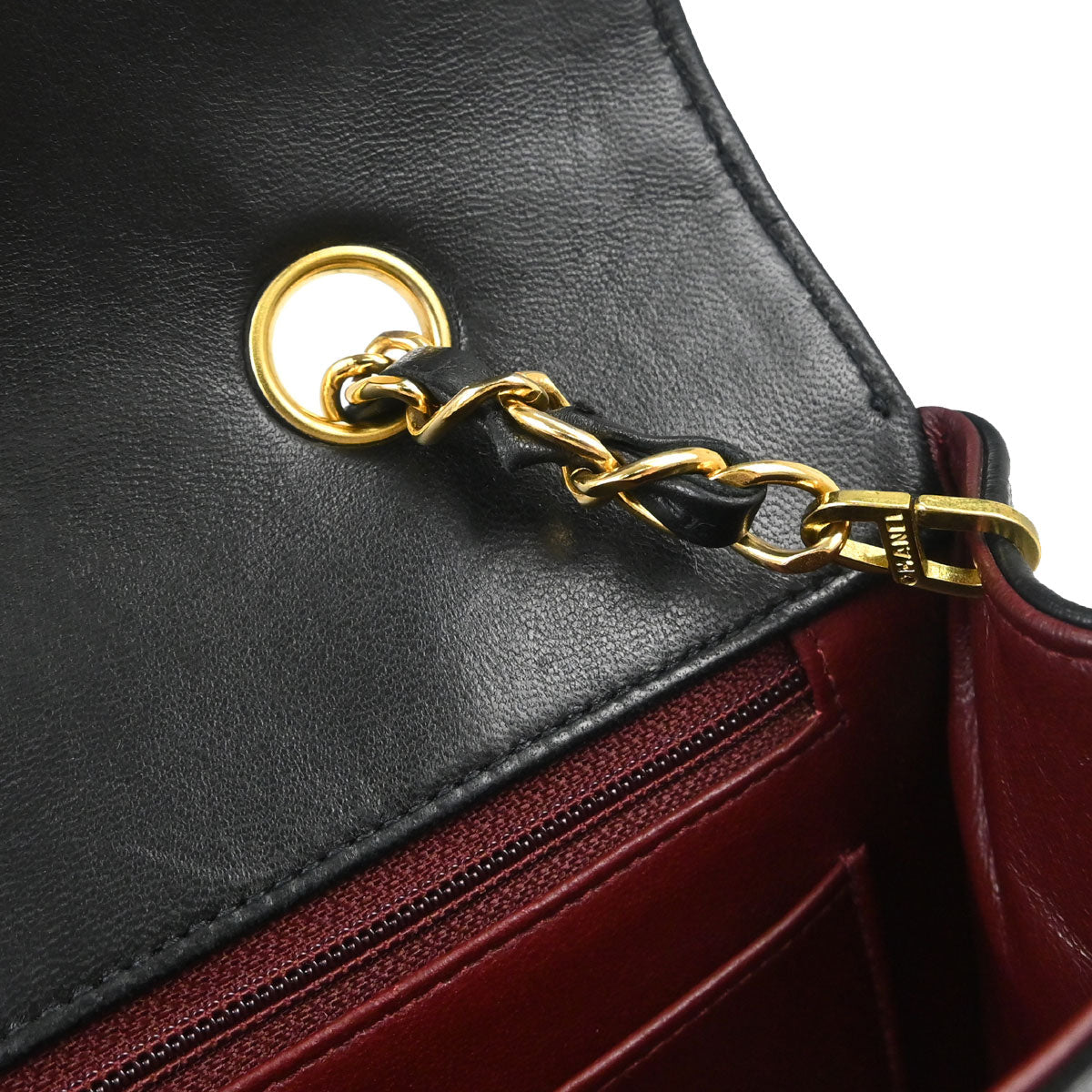 Chanel 1991-1994 Black Lambskin Small Diana Shoulder Bag