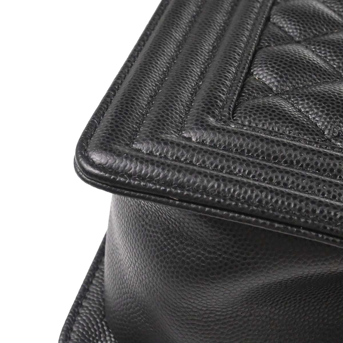 Boy Chanel Black Caviar Skin Small Chain Shoulder Bag