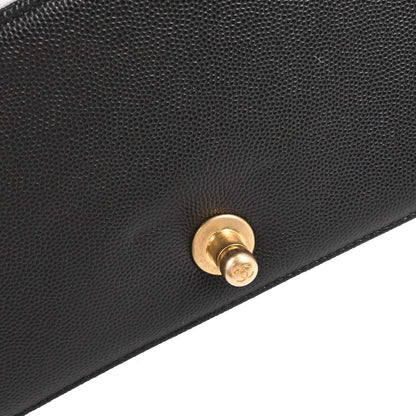 Boy Chanel Black Caviar Skin Small Chain Shoulder Bag