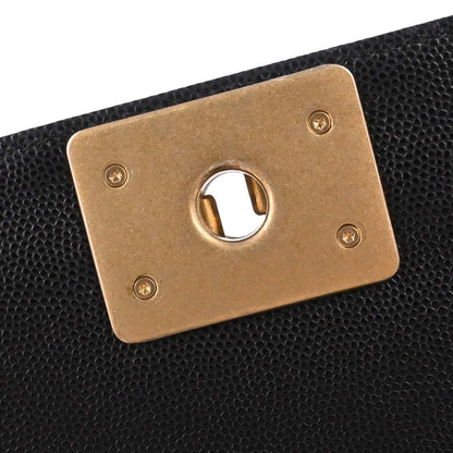 Boy Chanel Black Caviar Skin Small Chain Shoulder Bag