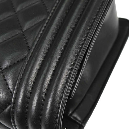 Boy Chanel Black Lambskin Medium Shoulder Bag