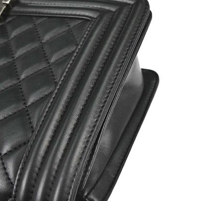 Boy Chanel Black Lambskin Medium Shoulder Bag