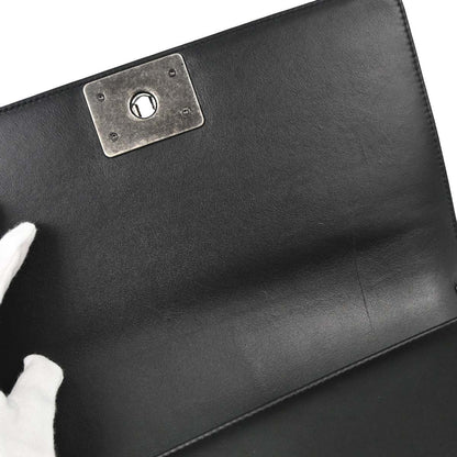 Boy Chanel Black Lambskin Medium Shoulder Bag