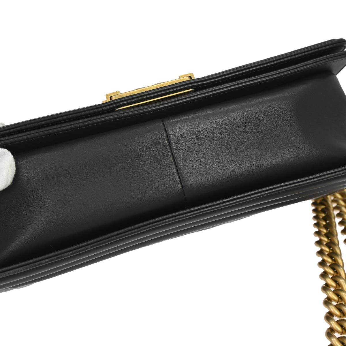 Boy Chanel 2019 Dark Gray Lambskin Medium Chain Shoulder Bag