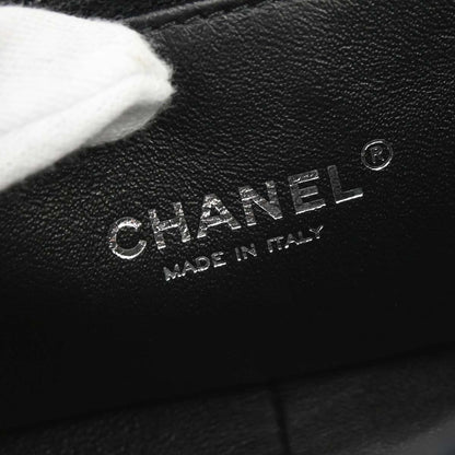 Chanel 2014-2015 Navy Black Cotton Tweed Shoulder Bag