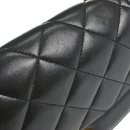 Chanel 2014-2015 Black Lambskin Diana Flap Shoulder Bag