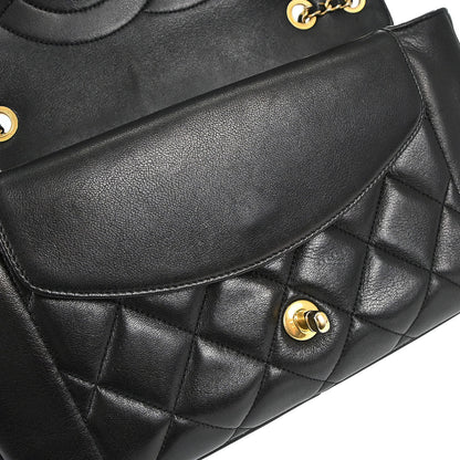 Chanel 2014-2015 Black Lambskin Diana Flap Shoulder Bag