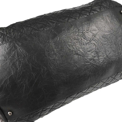 Chanel 2012-2013 Black Calfskin Coco Rider Bowling Bag Handbag
