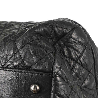 Chanel 2012-2013 Black Calfskin Coco Rider Bowling Bag Handbag
