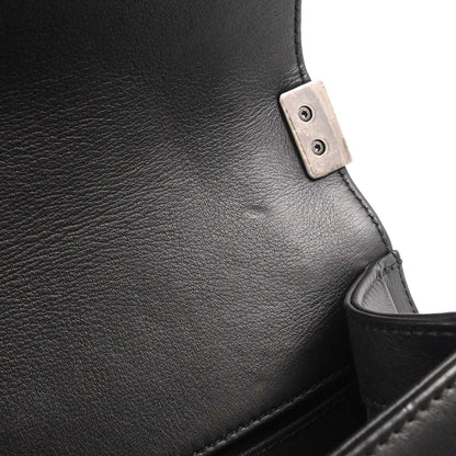 Boy Chanel Black Lambskin Medium Chain Shoulder Bag