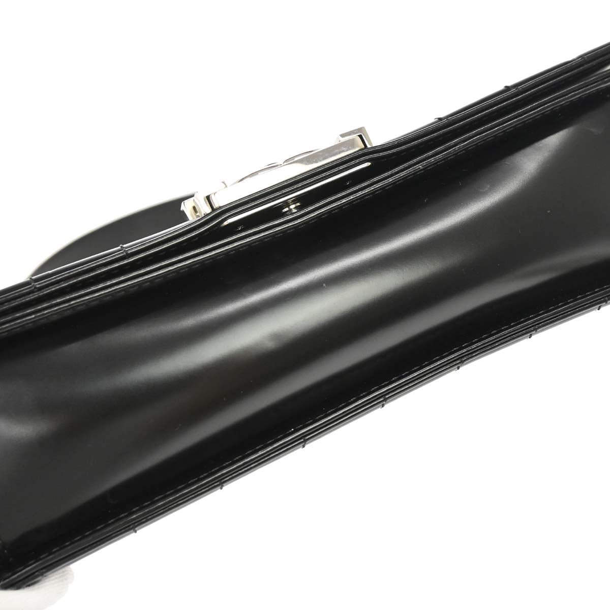Boy Chanel Black Patent leather Medium Chain Shoulder Bag
