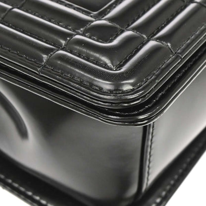 Boy Chanel Black Patent leather Medium Chain Shoulder Bag