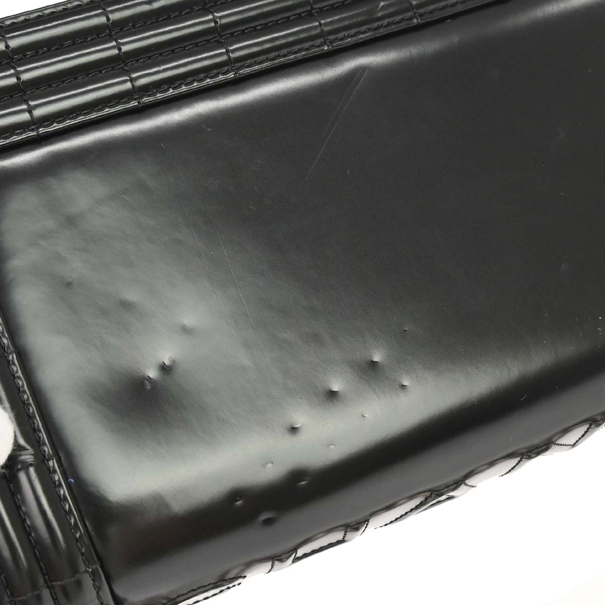 Boy Chanel Black Patent leather Medium Chain Shoulder Bag